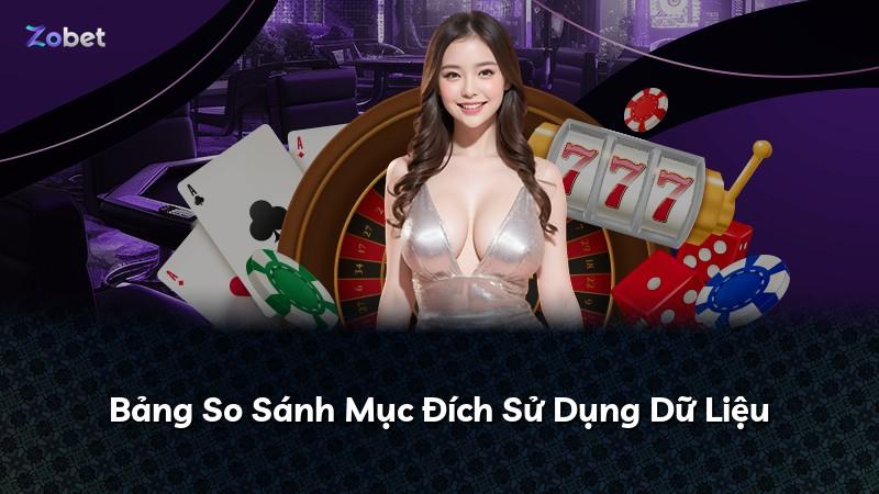 Bảng So Sánh Mục Đích Sử Dụng Dữ Liệu