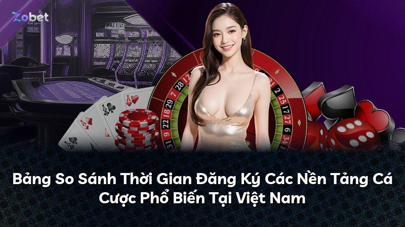 Bảng So Sánh Thời Gian Đăng Ký Các Nền Tảng Cá Cược Phổ Biến Tại Việt Nam
